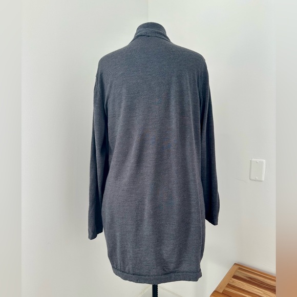 NWOT Marina Rinaldi dark grey wool cardigan size Large - Picture 4 of 8